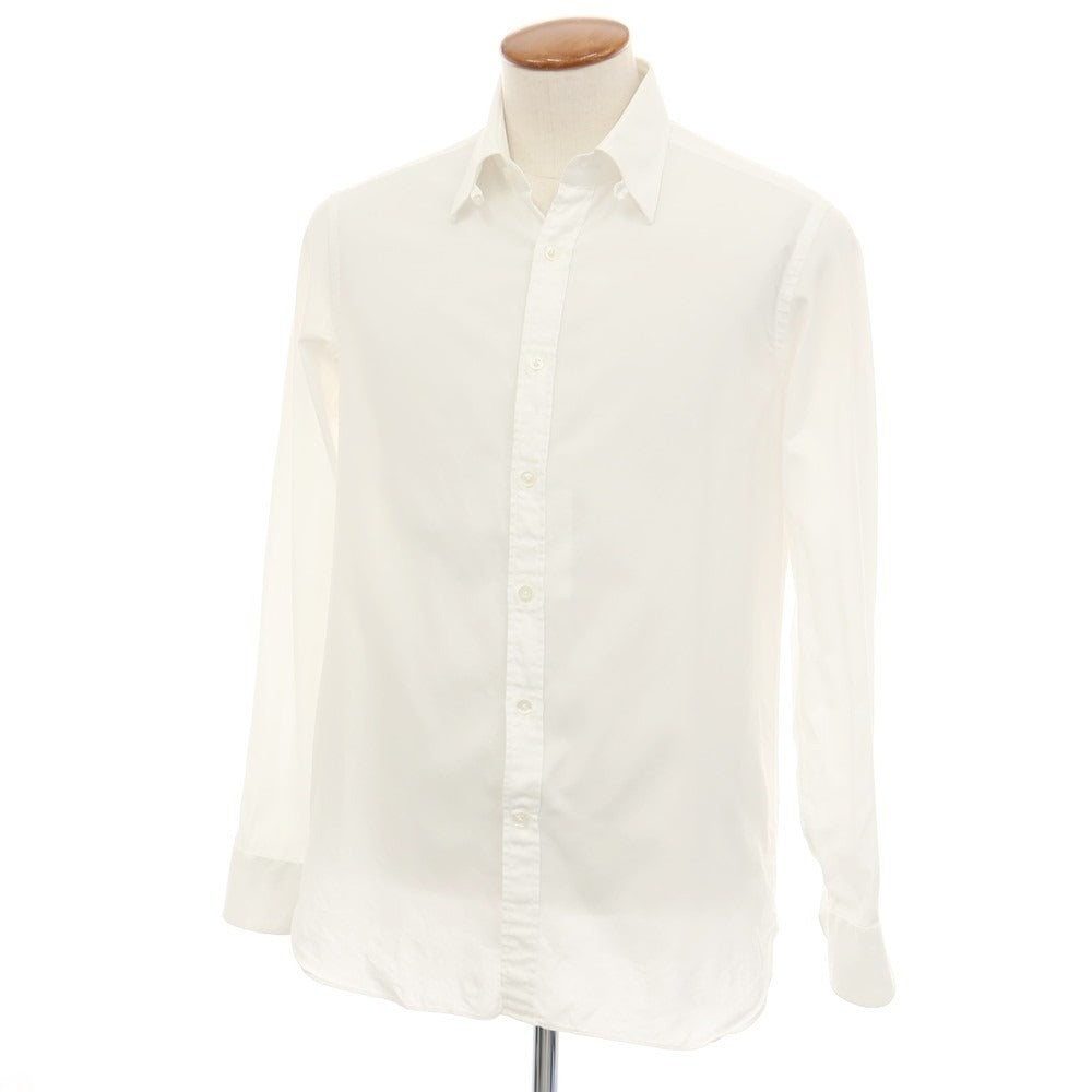 【中古】ビームスエフ BEAMS F コットン タブカラー ドレスシャツ ホワイト【サイズ40】【 状態ランクC 】【 メンズ 】