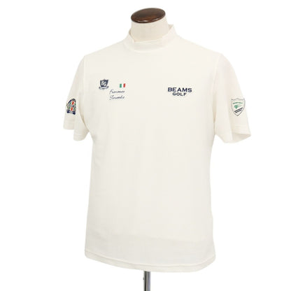 【中古】ビームス ゴルフ BEAMS GOLF ポリエステルポリウレタン タラッティ プラスリッチ モックネック 半袖Ｔシャツ ホワイト【サイズXL】【 状態ランクB 】【 メンズ 】
