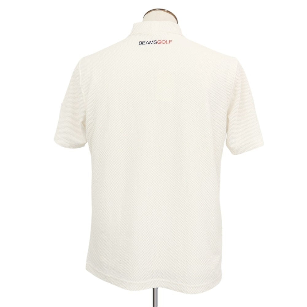 【中古】ビームス ゴルフ BEAMS GOLF ポリエステルポリウレタン タラッティ プラスリッチ モックネック 半袖Ｔシャツ ホワイト【サイズXL】【 状態ランクB 】【 メンズ 】