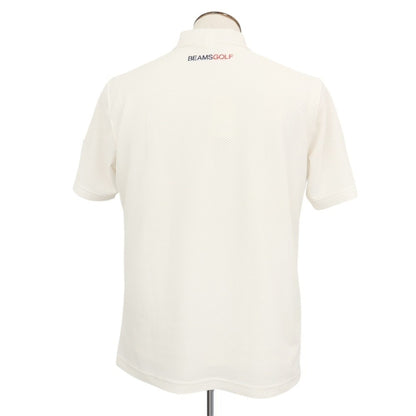 【中古】ビームス ゴルフ BEAMS GOLF ポリエステルポリウレタン タラッティ プラスリッチ モックネック 半袖Ｔシャツ ホワイト【サイズXL】【 状態ランクB 】【 メンズ 】