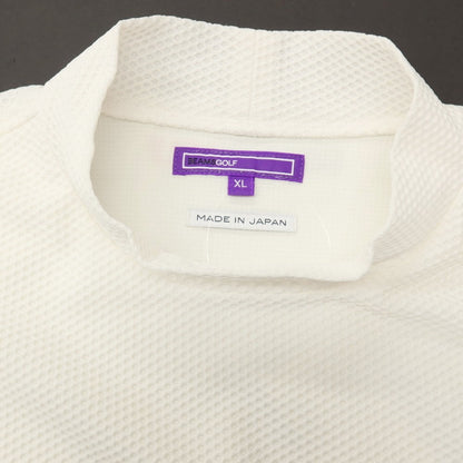 【中古】ビームス ゴルフ BEAMS GOLF ポリエステルポリウレタン タラッティ プラスリッチ モックネック 半袖Ｔシャツ ホワイト【サイズXL】【 状態ランクB 】【 メンズ 】