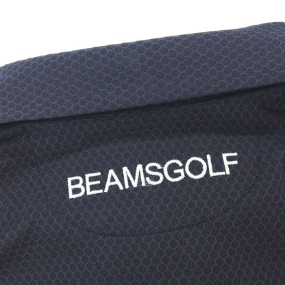 【中古】ビームス ゴルフ BEAMS GOLF ポリエステル ハニカム 半袖ポロシャツ ネイビー【サイズXL】【 状態ランクB 】【 メンズ 】