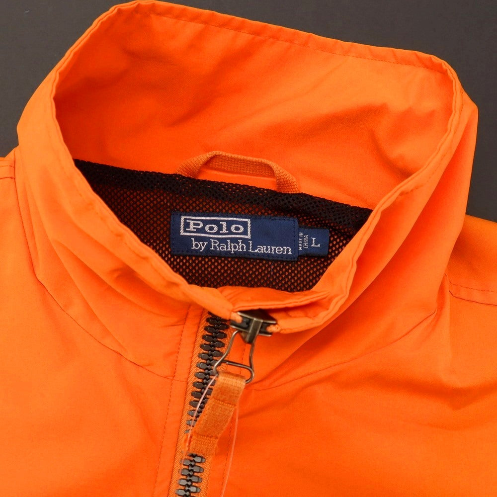 【中古】ポロ ラルフローレン Polo Ralph Lauren ポリエステル ジップアップ スイングトップ オレンジ【サイズL】【 状態ランクC 】【 メンズ 】