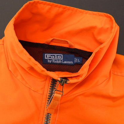【中古】ポロ ラルフローレン Polo Ralph Lauren ポリエステル ジップアップ スイングトップ オレンジ【サイズL】【 状態ランクC 】【 メンズ 】