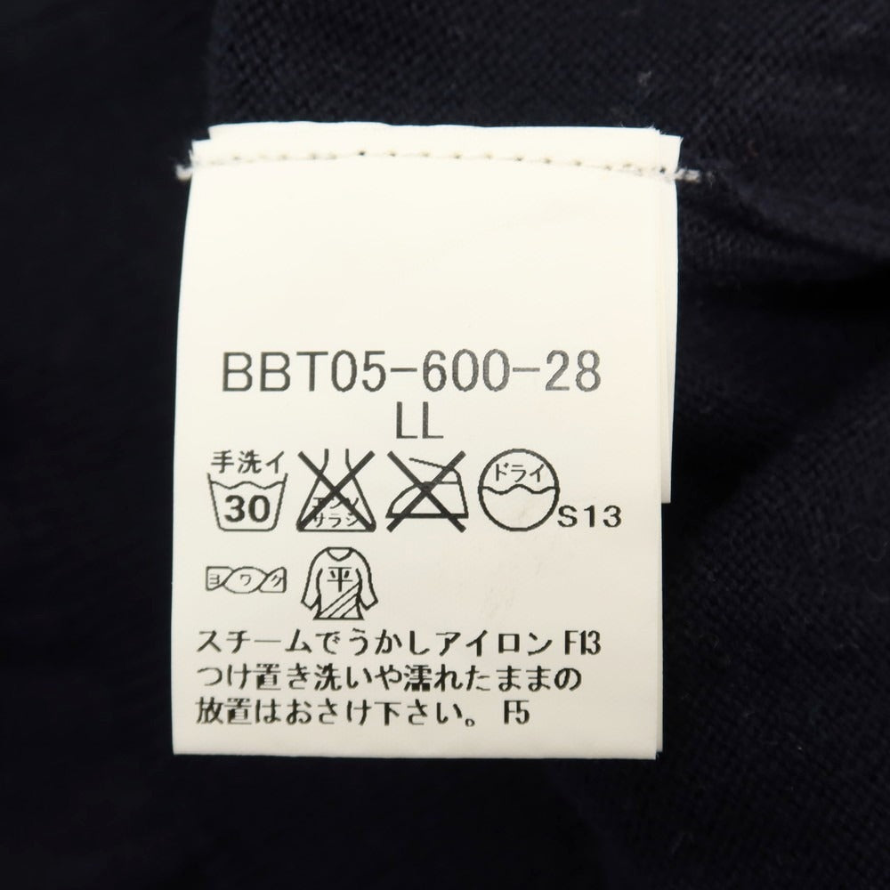 【中古】バーバリーゴルフ BURBERRY GOLF コットン ハーフジップ プルオーバーニット ネイビー【サイズLL】【 状態ランクC 】【 メンズ 】