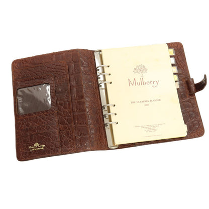 【中古】マルベリー MULBERRY レザー 手帳 ブラウン【 状態ランクC 】【 メンズ 】