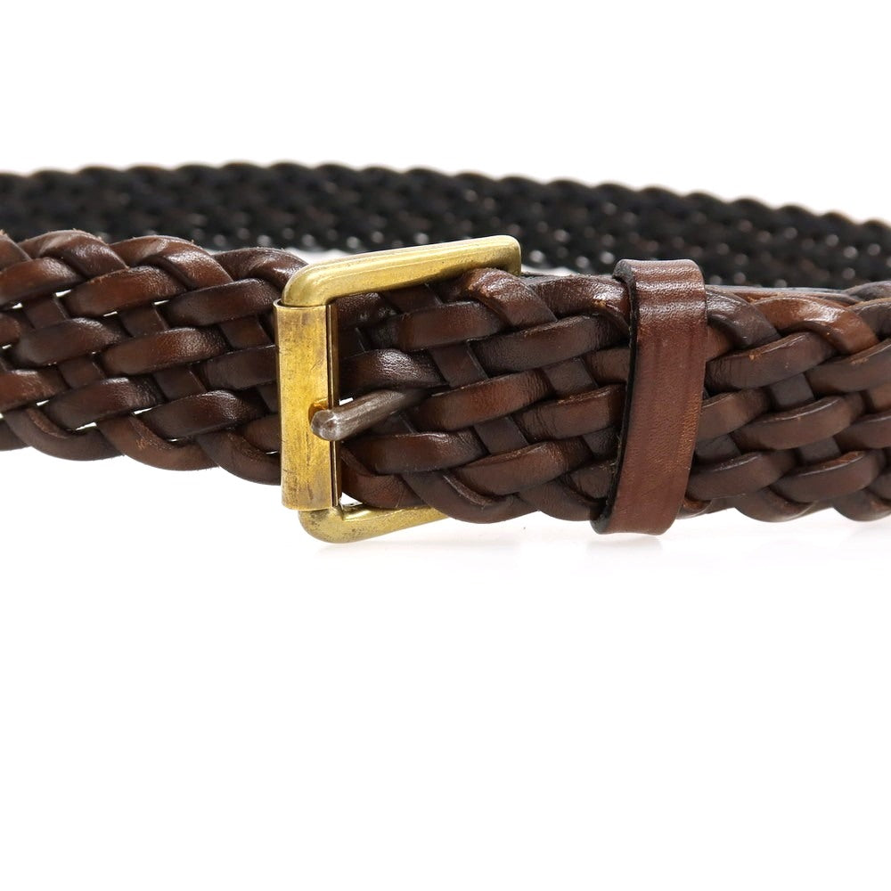 【中古】マルベリー MULBERRY レザー メッシュベルト ダークブラウン【サイズ36/90】【 状態ランクC 】【 メンズ 】