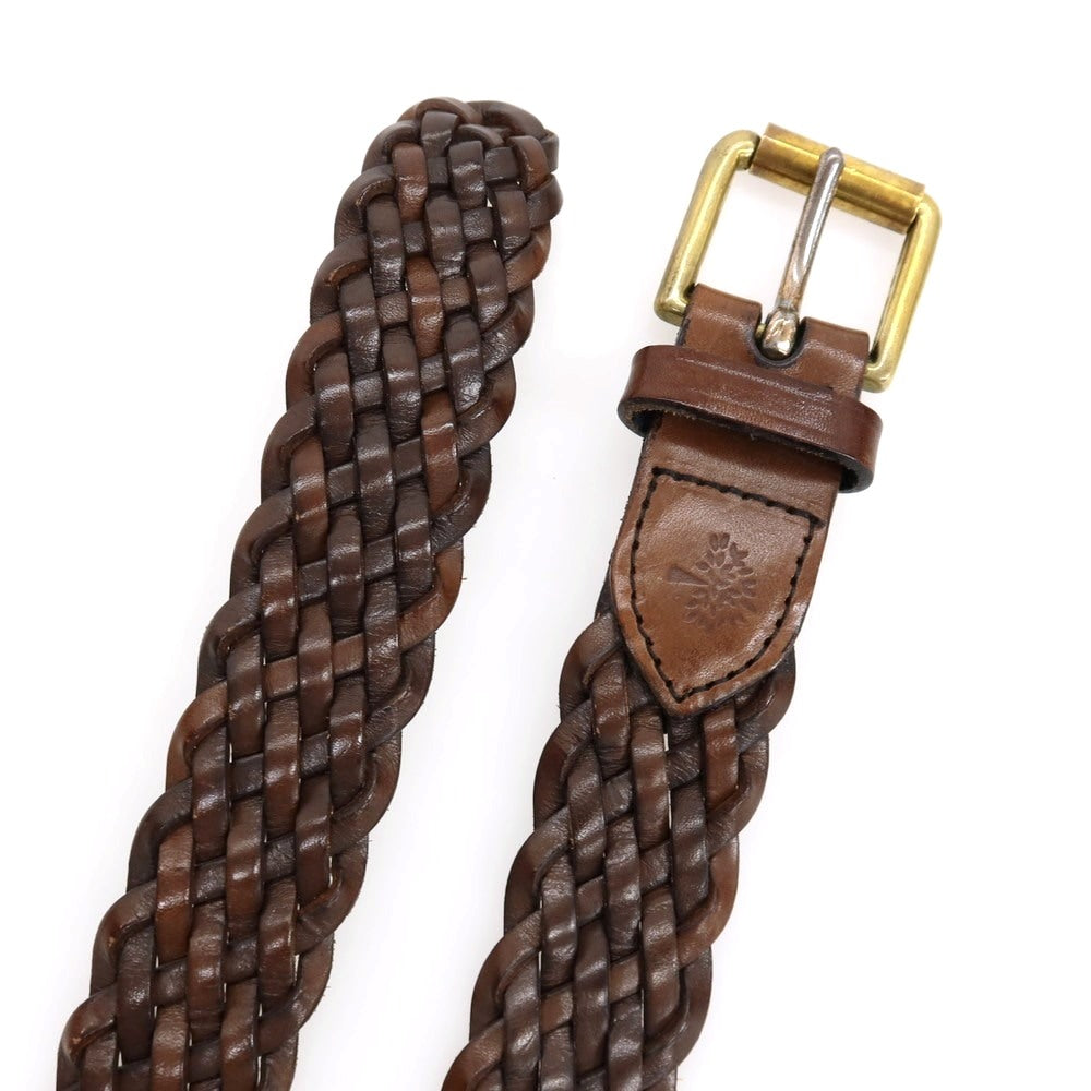 【中古】マルベリー MULBERRY レザー メッシュベルト ダークブラウン【サイズ36/90】【 状態ランクC 】【 メンズ 】