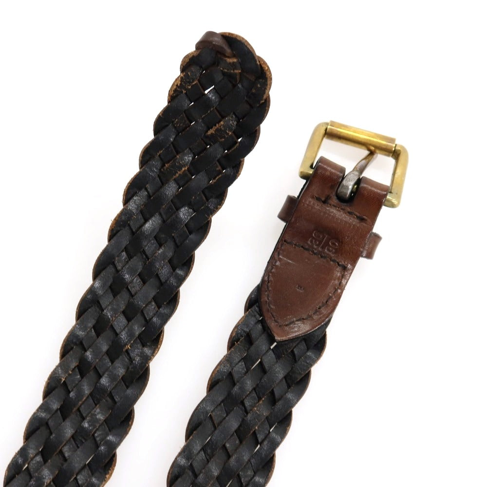 【中古】マルベリー MULBERRY レザー メッシュベルト ダークブラウン【サイズ36/90】【 状態ランクC 】【 メンズ 】