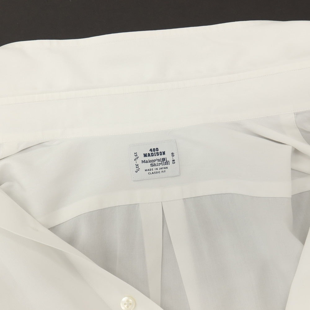【中古】メイカーズシャツ カマクラ Makers Shirt 鎌倉 コットン ボタンダウン ドレスシャツ ホワイト【サイズ40】【 状態ランクB 】【 メンズ 】