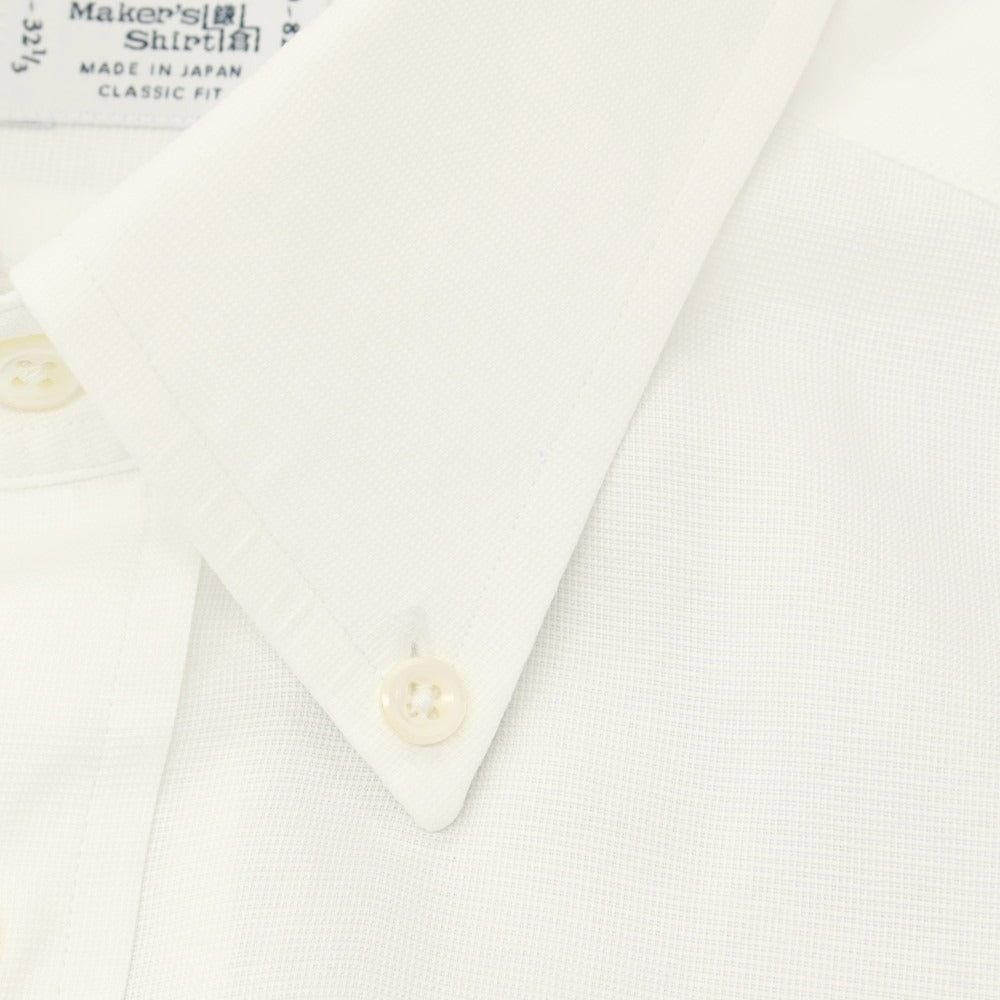 【中古】メイカーズシャツ カマクラ Makers Shirt 鎌倉 コットン ボタンダウン ドレスシャツ ホワイト【サイズ40】【 状態ランクB 】【 メンズ 】