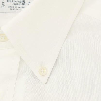 【中古】メイカーズシャツ カマクラ Makers Shirt 鎌倉 コットン ボタンダウン ドレスシャツ ホワイト【サイズ40】【 状態ランクB 】【 メンズ 】