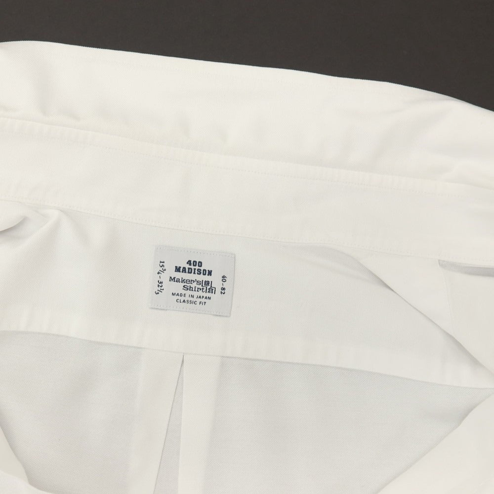 【中古】メイカーズシャツ カマクラ Makers Shirt 鎌倉 コットン ボタンダウン ドレスシャツ ホワイト【サイズ40】【 状態ランクC 】【 メンズ 】