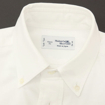 【中古】メイカーズシャツ カマクラ Makers Shirt 鎌倉 コットン ボタンダウン ドレスシャツ ホワイト【サイズ39】【 状態ランクC 】【 メンズ 】