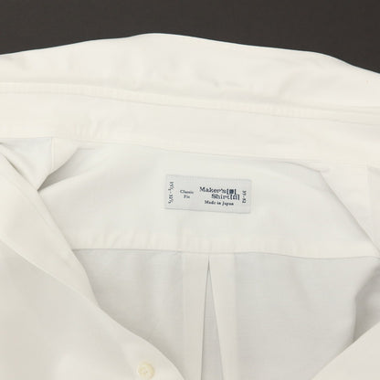 【中古】メイカーズシャツ カマクラ Makers Shirt 鎌倉 コットン ボタンダウン ドレスシャツ ホワイト【サイズ39】【 状態ランクC 】【 メンズ 】