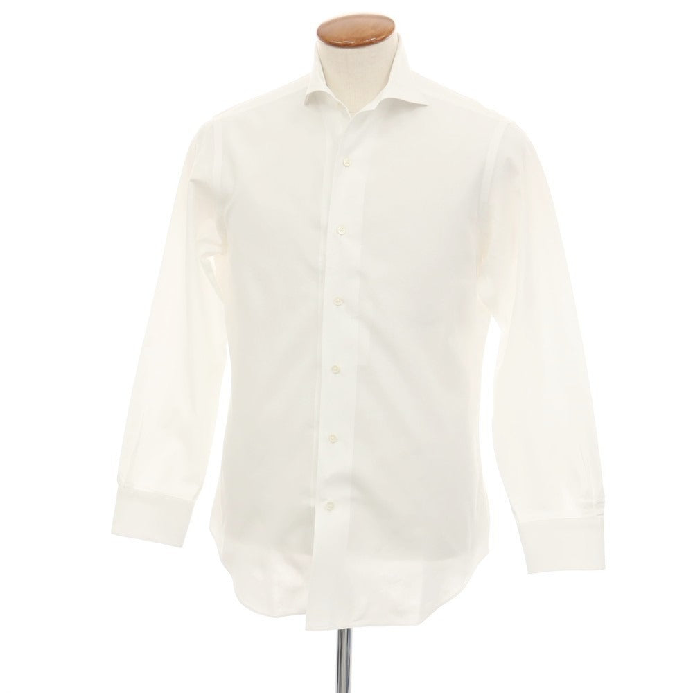 【中古】メイカーズシャツ カマクラ Makers Shirt 鎌倉 コットン ワンピースカラー ドレスシャツ ホワイト【サイズ39】【 状態ランクC 】【 メンズ 】