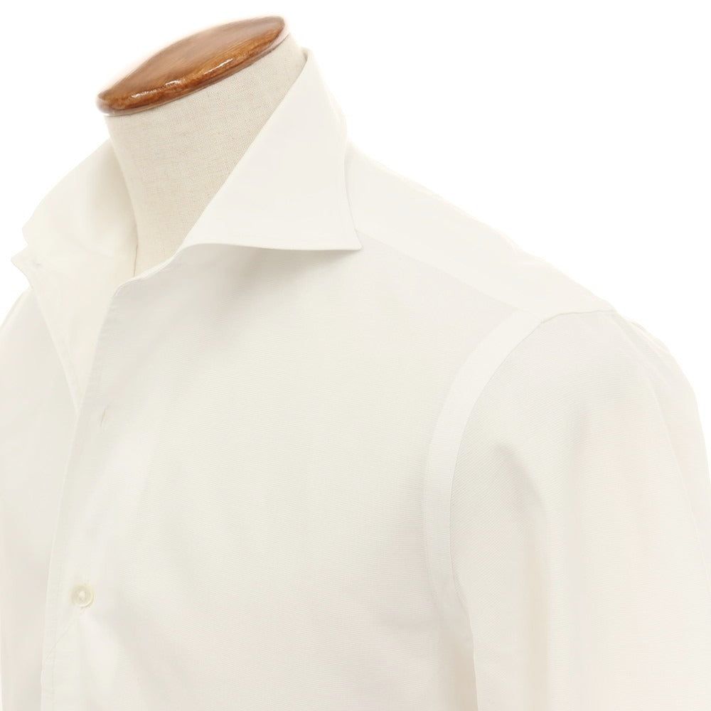 【中古】メイカーズシャツ カマクラ Makers Shirt 鎌倉 コットン ワンピースカラー ドレスシャツ ホワイト【サイズ39】【 状態ランクC 】【 メンズ 】