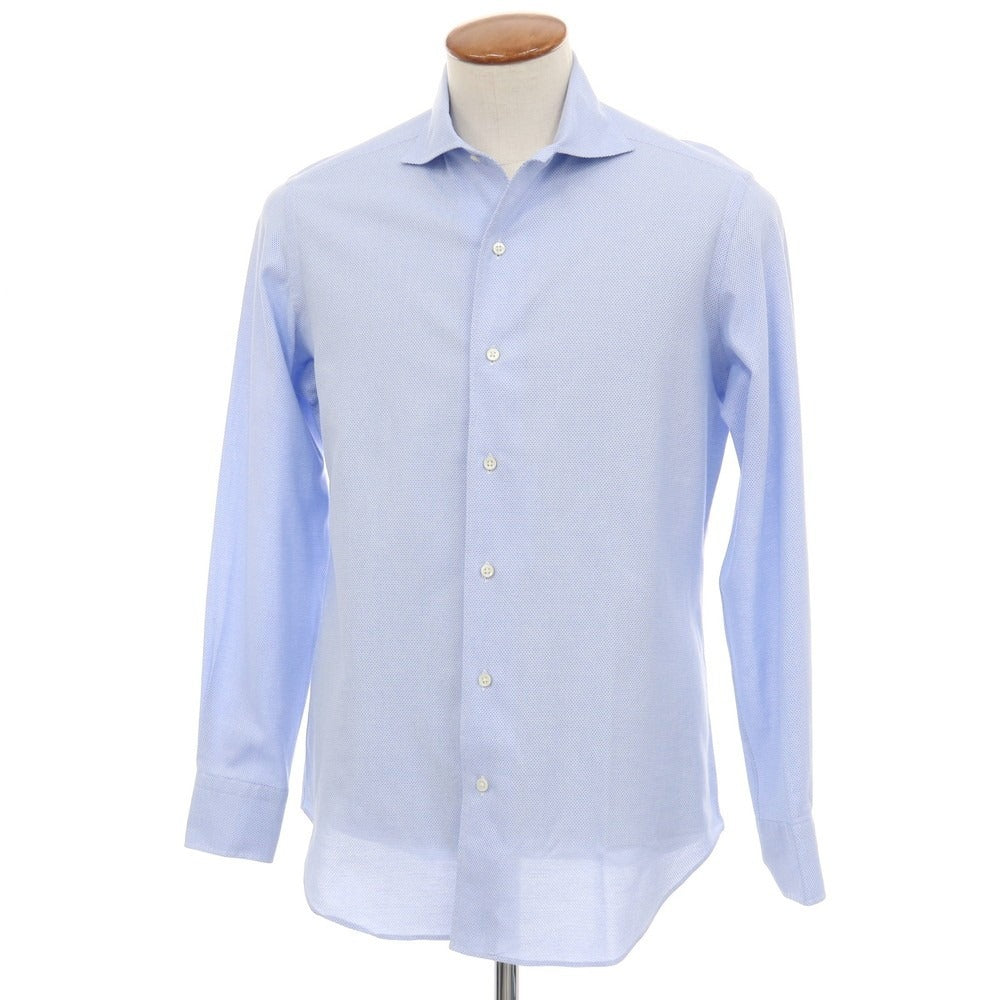 【中古】メイカーズシャツ カマクラ Makers Shirt 鎌倉 コットン レノクロス ワンピースカラー ドレスシャツ ブルー【サイズ39】【 状態ランクB 】【 メンズ 】