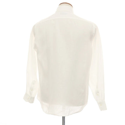 【中古】メイカーズシャツ カマクラ Makers Shirt 鎌倉 ピュアリネン ボタンダウン カジュアルシャツ ホワイト【サイズM】【 状態ランクB 】【 メンズ 】