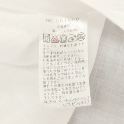 【中古】メイカーズシャツ カマクラ Makers Shirt 鎌倉 ピュアリネン ボタンダウン カジュアルシャツ ホワイト【サイズM】【 状態ランクB 】【 メンズ 】