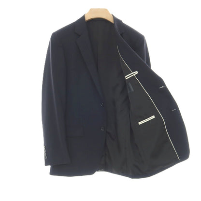 【中古】シーケーカルバンクライン ck ウールポリエステル シャドーストライプ 2つボタンスーツ ネイビー【サイズ上36/下31】【 状態ランクB 】【 メンズ 】