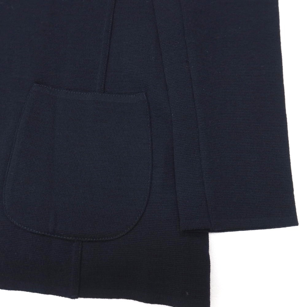 【中古】ラルディーニ LARDINI ウール 2つボタン ニットジャケット ネイビー【サイズS】【 状態ランクB 】【 メンズ 】