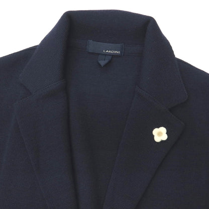 【中古】ラルディーニ LARDINI ウール 2つボタン ニットジャケット ネイビー【サイズS】【 状態ランクB 】【 メンズ 】