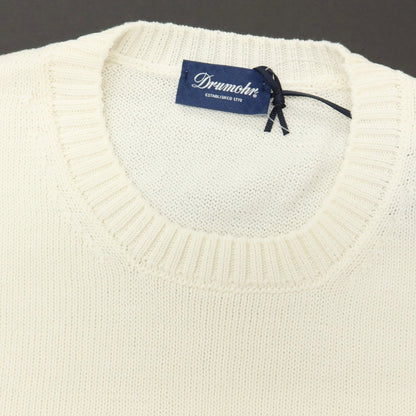 【中古】ドルモア DRUMOHR コットン クルーネック プルオーバーニット アイボリー【サイズ48】【 状態ランクA 】【 メンズ 】