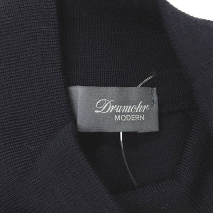 【中古】ドルモア DRUMOHR ハイゲージ ウール モックネック プルオーバーニット ダークネイビー【サイズ46】【 状態ランクB 】【 メンズ 】