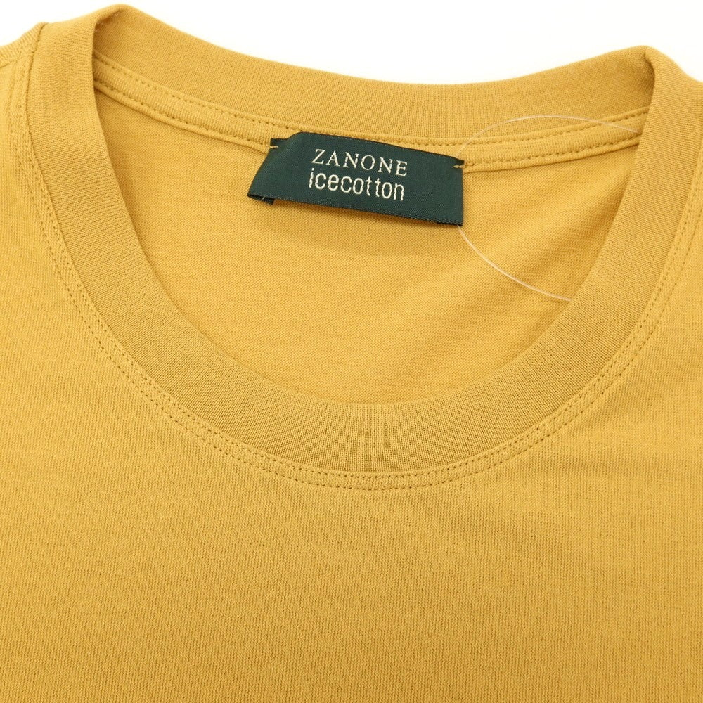 【中古】ザノーネ ZANONE アイスコットン クルーネック 半袖Ｔシャツ マスタード【サイズ46】【 状態ランクA 】【 メンズ 】