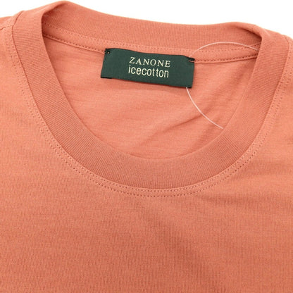 【中古】ザノーネ ZANONE アイスコットン クルーネック 半袖Ｔシャツ コーラルピンク【サイズ46】【 状態ランクA 】【 メンズ 】