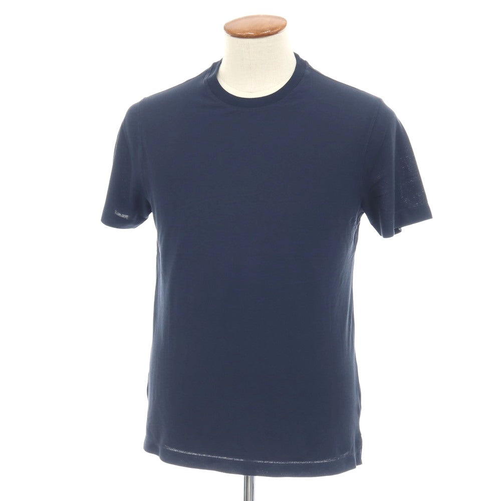 【中古】ザノーネ ZANONE アイスコットン クルーネック 半袖Ｔシャツ ライトネイビー【サイズ46】【 状態ランクA 】【 メンズ 】