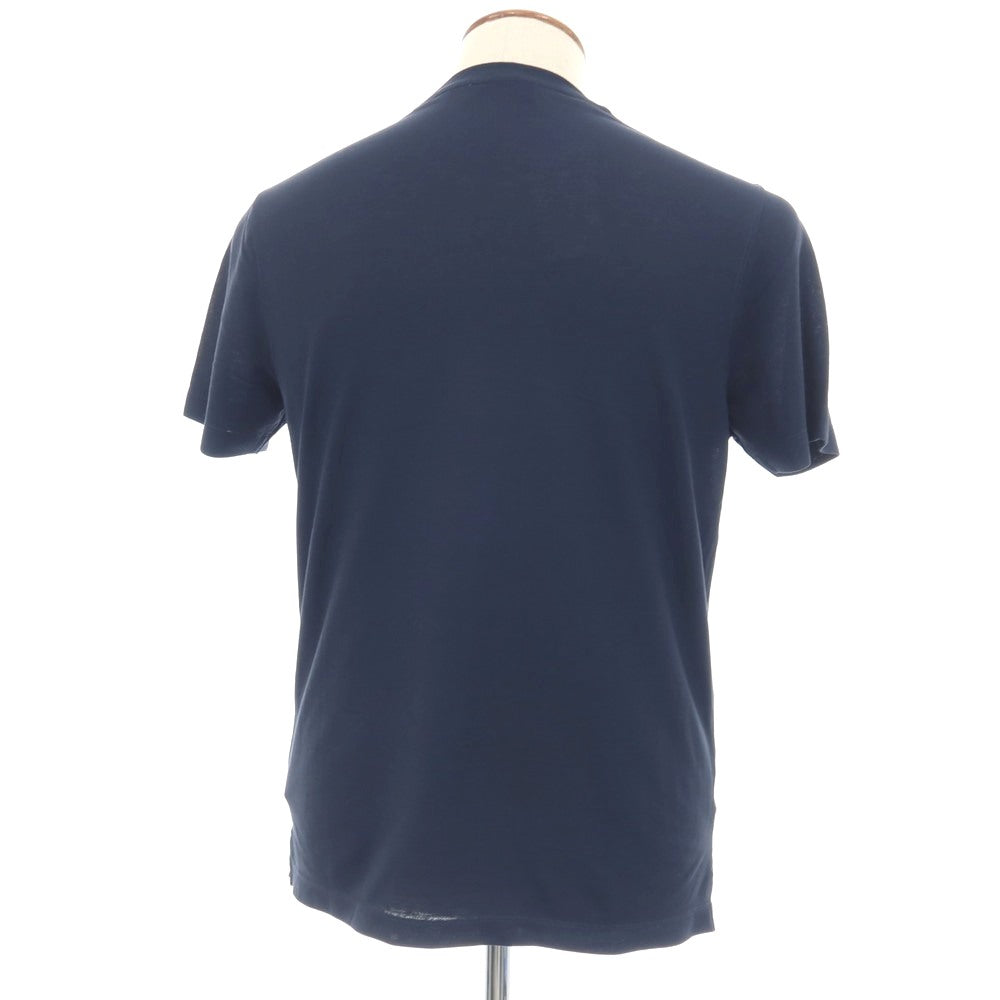 【中古】ザノーネ ZANONE アイスコットン クルーネック 半袖Ｔシャツ ライトネイビー【サイズ46】【 状態ランクA 】【 メンズ 】