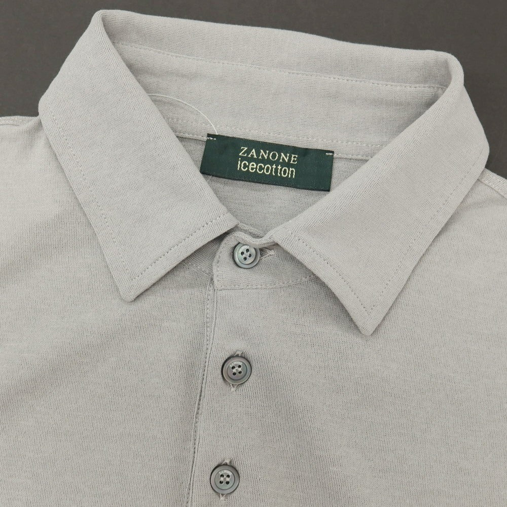 【中古】ザノーネ ZANONE アイスコットン 半袖ポロシャツ ライトグレー【サイズ46】【 状態ランクB 】【 メンズ 】