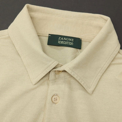 【中古】ザノーネ ZANONE アイスコットン 半袖ポロシャツ グリーンベージュ【サイズ46】【 状態ランクB 】【 メンズ 】