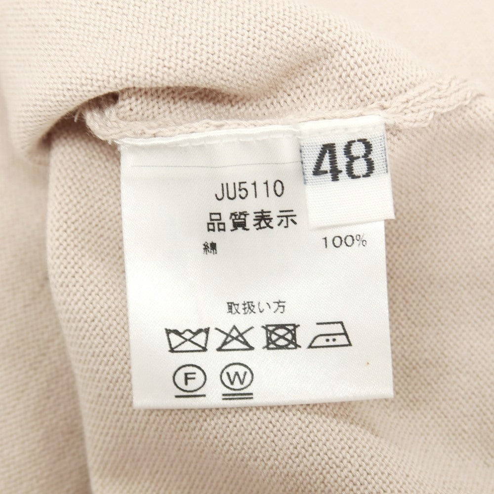 【中古】クルチアーニ CRUCIANI コットン クルーネック プルオーバーニット ライトピンクベージュ【サイズ48】【 状態ランクB 】【 メンズ 】