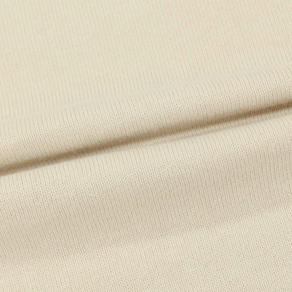 【中古】グランサッソ GRAN SASSO コットン モックネック 半袖 プルオーバーニット ベージュ【サイズ46】【 状態ランクB 】【 メンズ 】