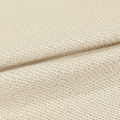 【中古】グランサッソ GRAN SASSO コットン モックネック 半袖 プルオーバーニット ベージュ【サイズ46】【 状態ランクB 】【 メンズ 】