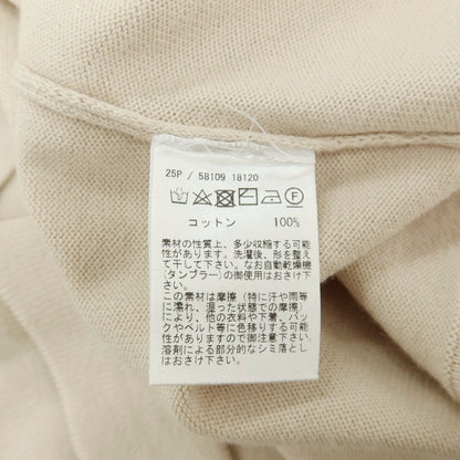 【中古】グランサッソ GRAN SASSO コットン モックネック 半袖 プルオーバーニット ベージュ【サイズ46】【 状態ランクB 】【 メンズ 】