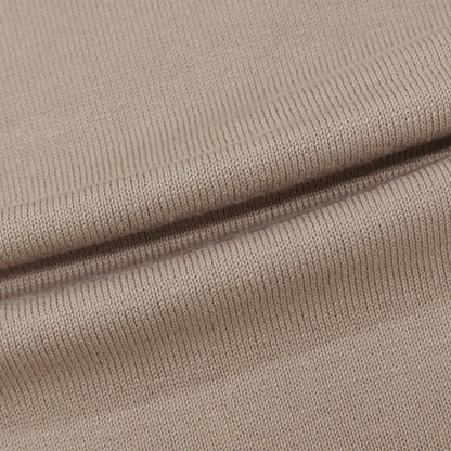 【中古】グランサッソ GRAN SASSO コットン モックネック 半袖 プルオーバーニット アッシュブラウン【サイズ46】【 状態ランクB 】【 メンズ 】