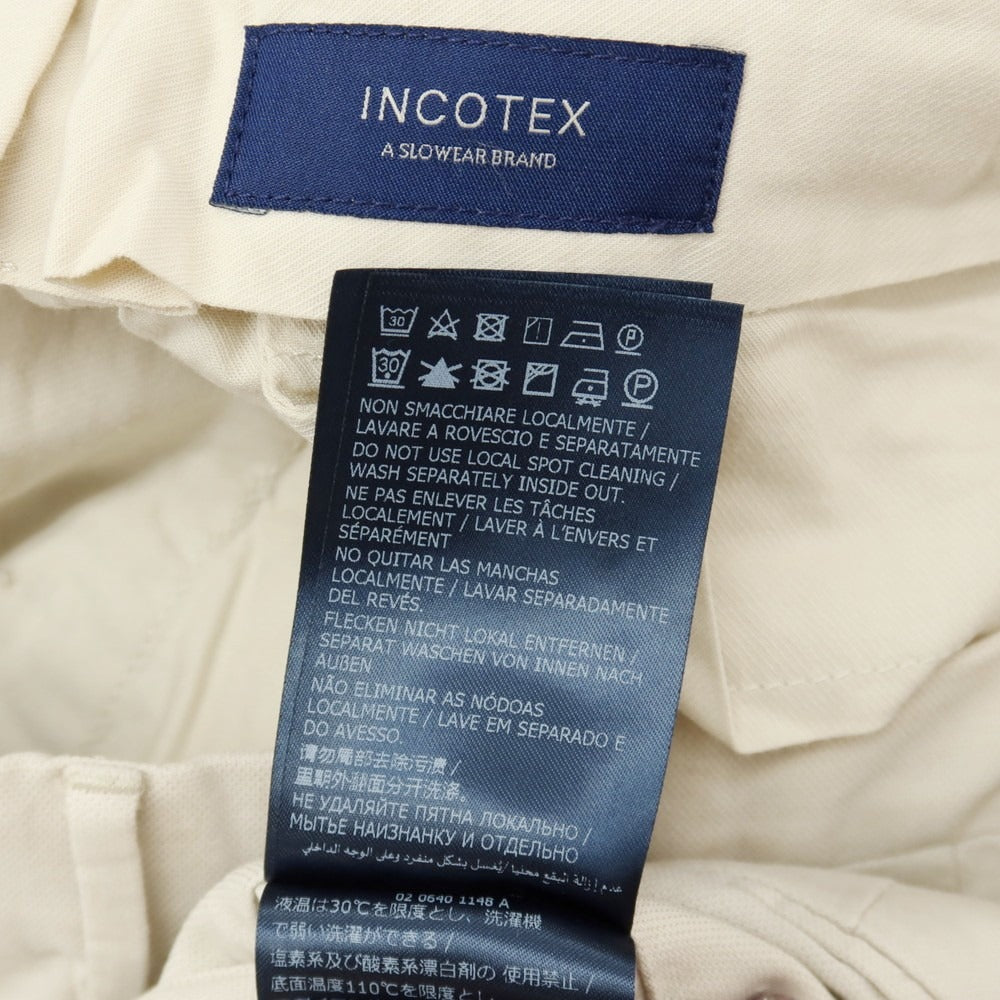 【中古】インコテックス INCOTEX アイスコットン カジュアルスラックスパンツ ライトベージュ【サイズ48】【 状態ランクB 】【 メンズ 】