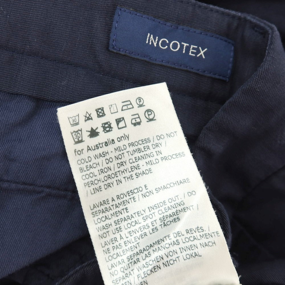 【中古】インコテックス INCOTEX CHINOLINO リネンコットン ショートパンツ ネイビー【サイズ48】【 状態ランクB 】【 メンズ 】