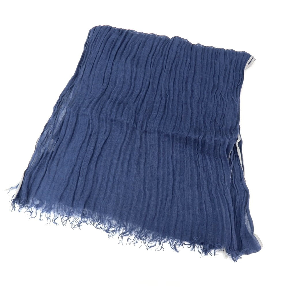 【中古】ブルネロクチネリ Brunello Cucinelli リネン ストール ネイビーブルー【 状態ランクB 】【 メンズ 】