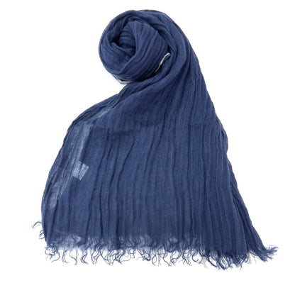 【中古】ブルネロクチネリ Brunello Cucinelli リネン ストール ネイビーブルー【 状態ランクB 】【 メンズ 】