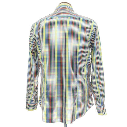 【中古】エトロ ETRO コットン チェック レギュラーカラー カジュアルシャツ マルチカラー【サイズ41】【 状態ランクB 】【 メンズ 】