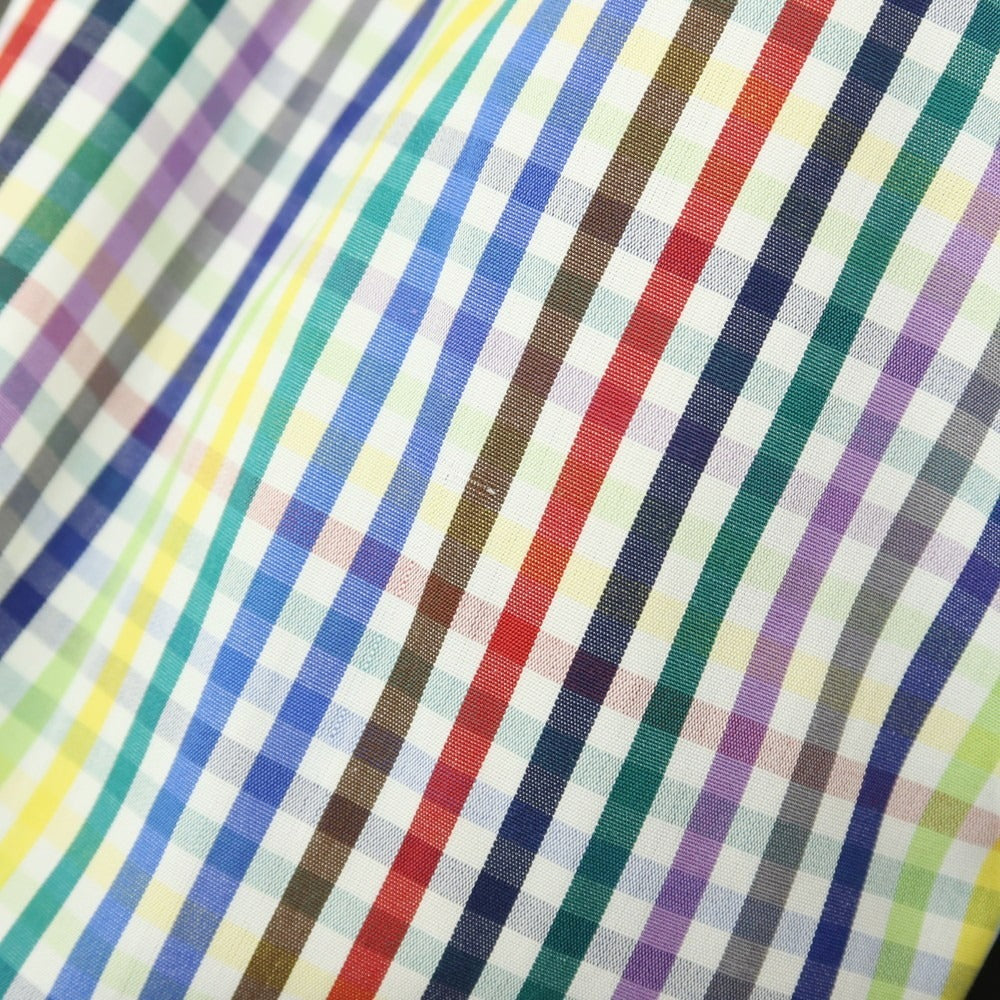 【中古】エトロ ETRO コットン チェック レギュラーカラー カジュアルシャツ マルチカラー【サイズ41】【 状態ランクB 】【 メンズ 】