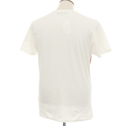 【中古】エトロ ETRO コットン クルーネック 半袖Ｔシャツ ホワイトxマルチカラー【サイズL】【 状態ランクB 】【 メンズ 】