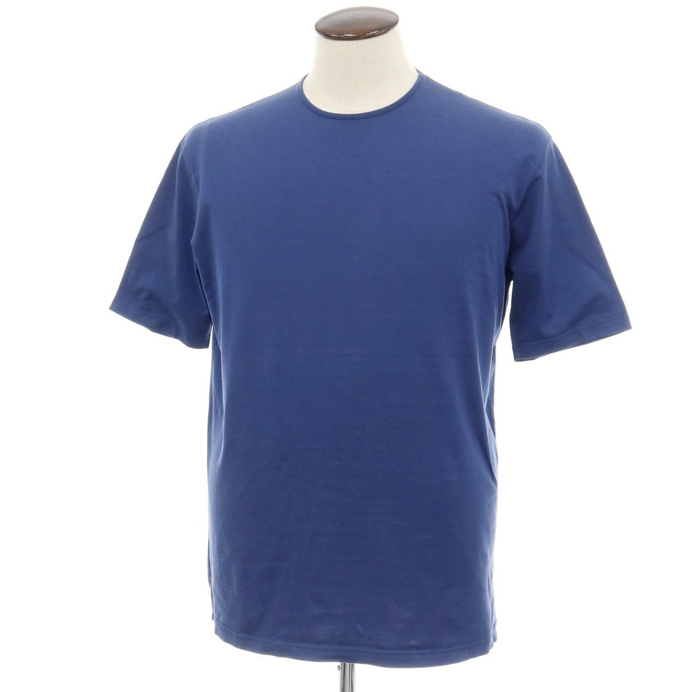 【中古】カナーリ CANALI コットンポリウレタン クルーネック 半袖Ｔシャツ ライトネイビー【サイズ52】【 状態ランクB 】【 メンズ 】