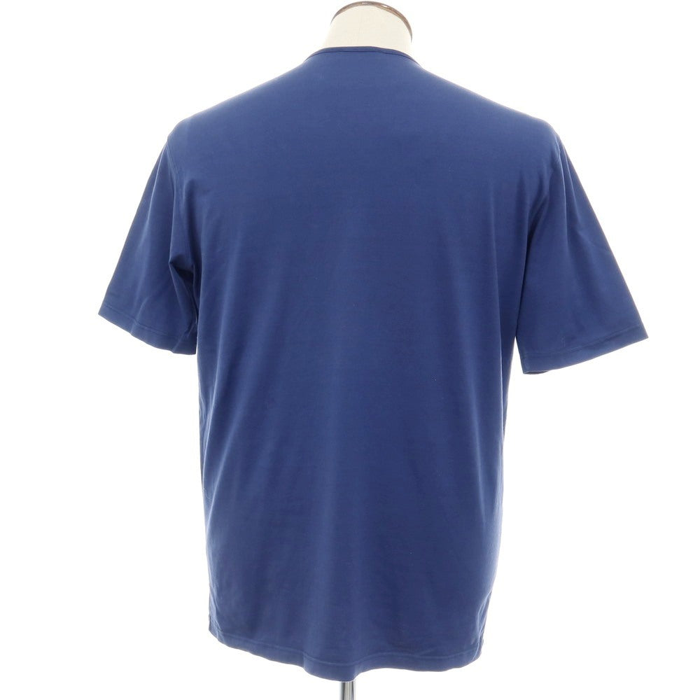 【中古】カナーリ CANALI コットンポリウレタン クルーネック 半袖Ｔシャツ ライトネイビー【サイズ52】【 状態ランクB 】【 メンズ 】