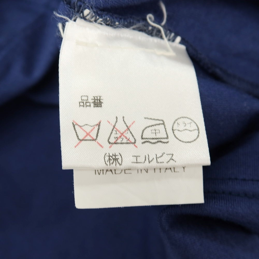 【中古】カナーリ CANALI コットンポリウレタン クルーネック 半袖Ｔシャツ ライトネイビー【サイズ52】【 状態ランクB 】【 メンズ 】